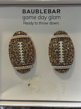 NWT BaubleBar Game Day Glam Football Earrings